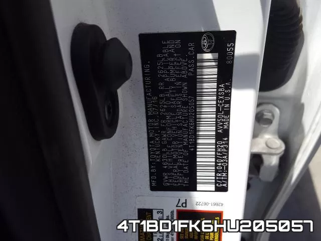 4T1BD1FK6HU205057 фото 2