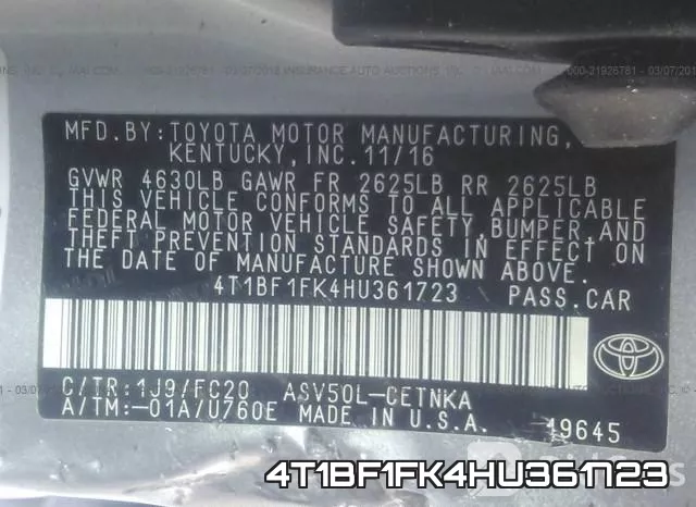 4T1BF1FK4HU361723 фото 10