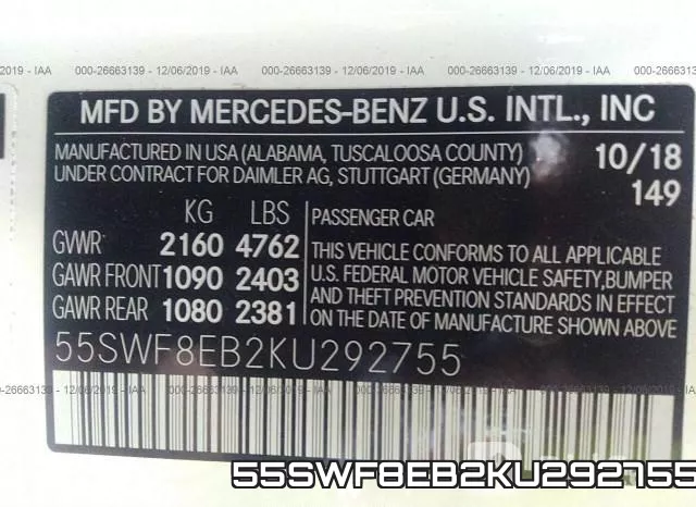 55SWF8EB2KU292755 фото 10
