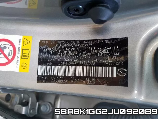 58ABK1GG2JU092089 фото 2