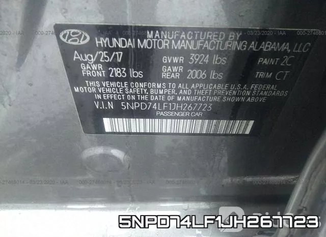 5NPD74LF1JH267723 фото 10