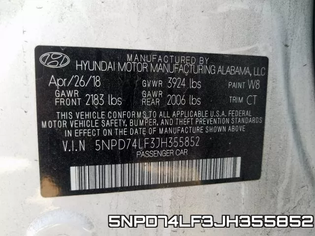 5NPD74LF3JH355852 фото 2