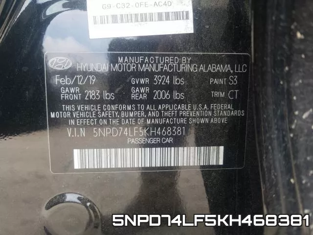 5NPD74LF5KH468381 фото 2