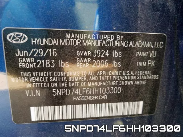 5NPD74LF6HH103300 фото 2