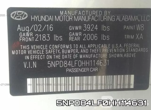 5NPD84LF0HH114631 фото 10