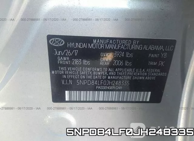 5NPD84LF0JH248335 фото 10