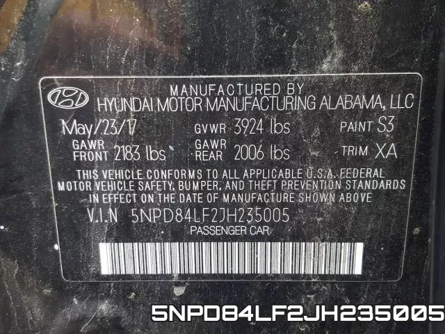 5NPD84LF2JH235005 фото 2