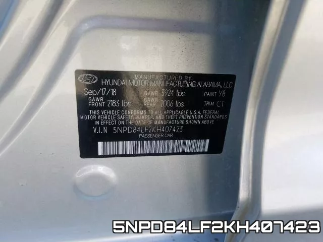 5NPD84LF2KH407423 фото 2