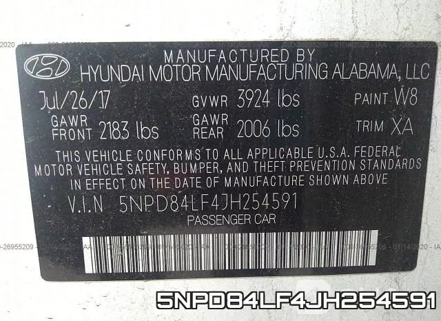 5NPD84LF4JH254591 фото 10