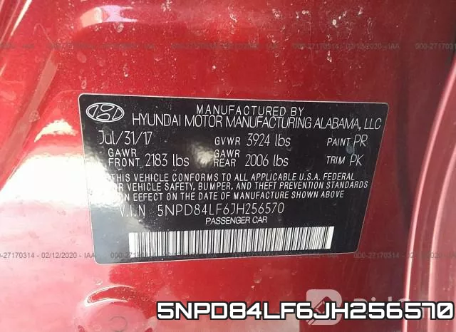 5NPD84LF6JH256570 фото 10
