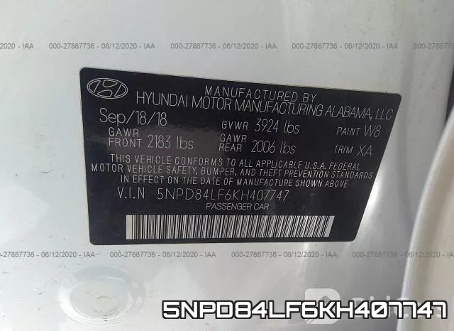 5NPD84LF6KH407747 фото 10