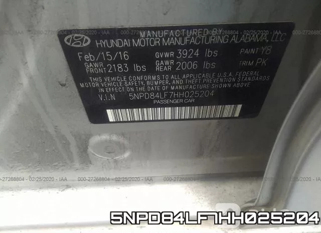 5NPD84LF7HH025204 фото 10