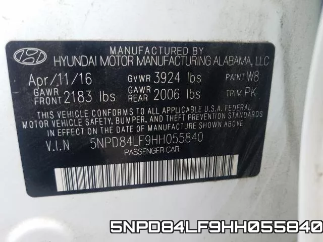 5NPD84LF9HH055840 фото 2