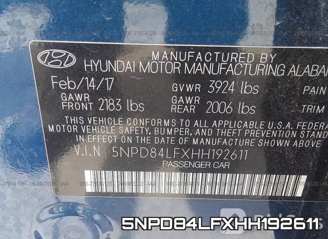 5NPD84LFXHH192611 фото 10