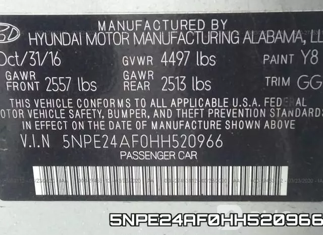 5NPE24AF0HH520966 фото 10