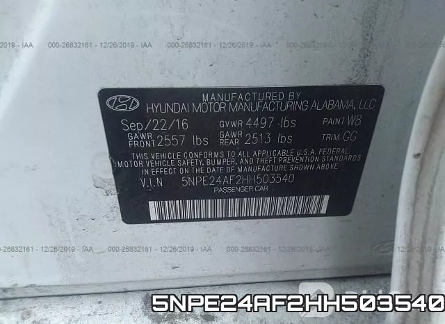5NPE24AF2HH503540 фото 10