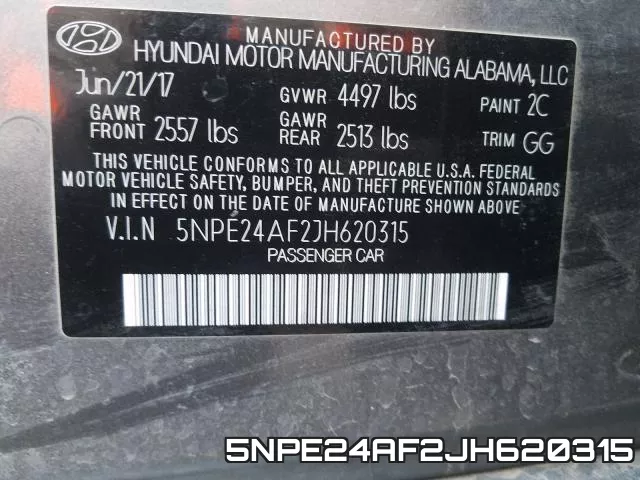 5NPE24AF2JH620315 фото 2