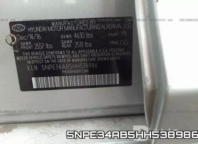 5NPE34AB5HH538986 фото 10