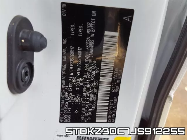 5TDKZ3DC7JS912255 фото 2