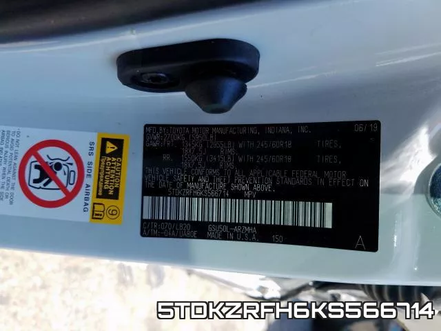 5TDKZRFH6KS566714 фото 2