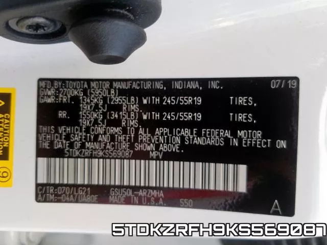 5TDKZRFH9KS569087 фото 2