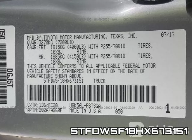 5TFDW5F18HX673151 фото 10