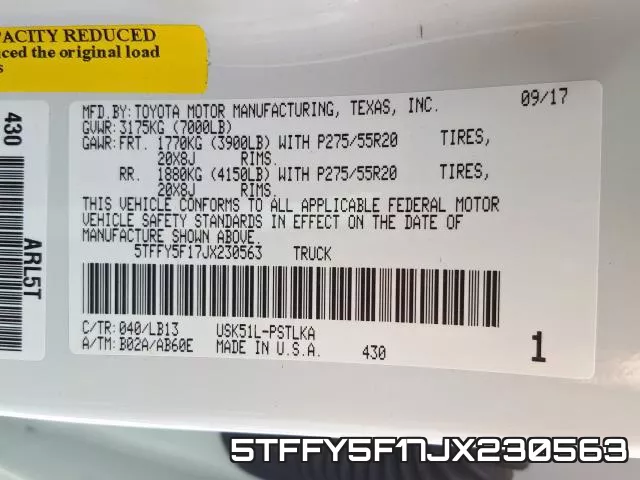 5TFFY5F17JX230563 фото 2