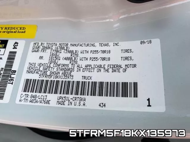 5TFRM5F18KX135973 фото 2
