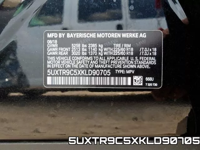 5UXTR9C5XKLD90705 фото 2