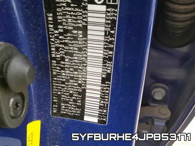 5YFBURHE4JP853171 фото 2
