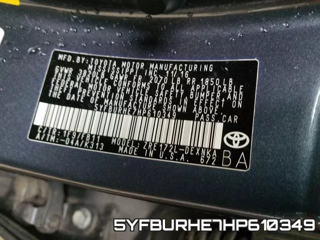 5YFBURHE7HP610349 фото 2
