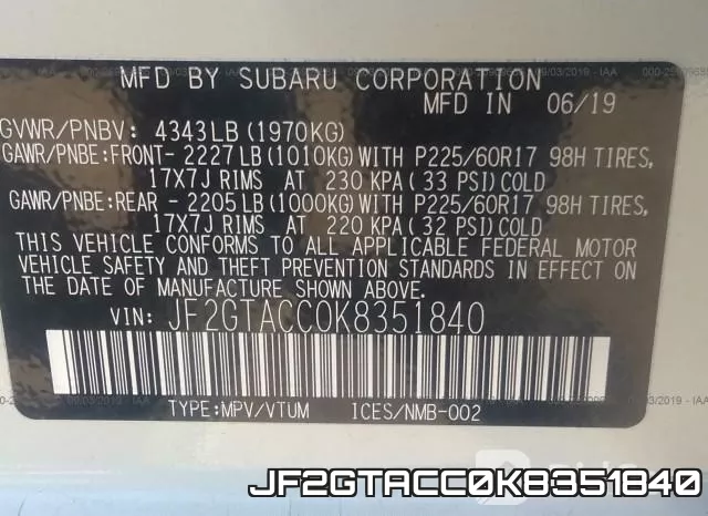JF2GTACC0K8351840 фото 10