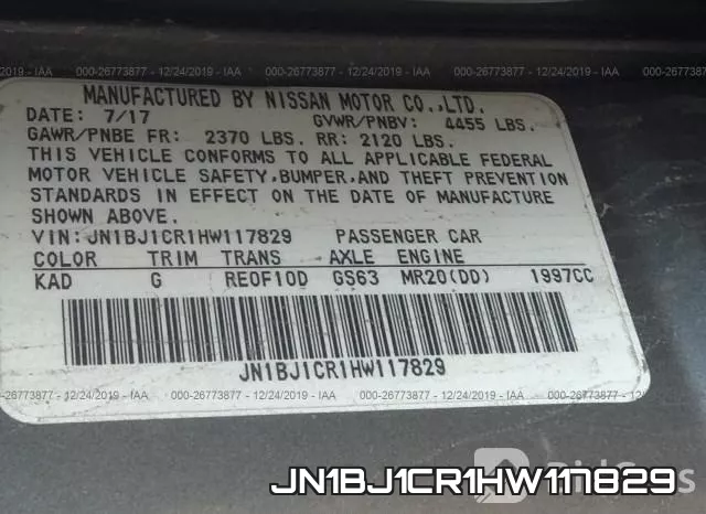 JN1BJ1CR1HW117829 фото 10