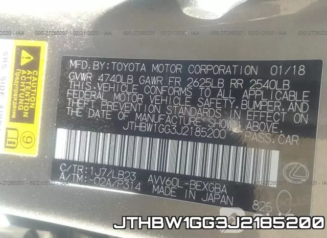 JTHBW1GG3J2185200 фото 10