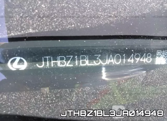 JTHBZ1BL3JA014948 фото 10