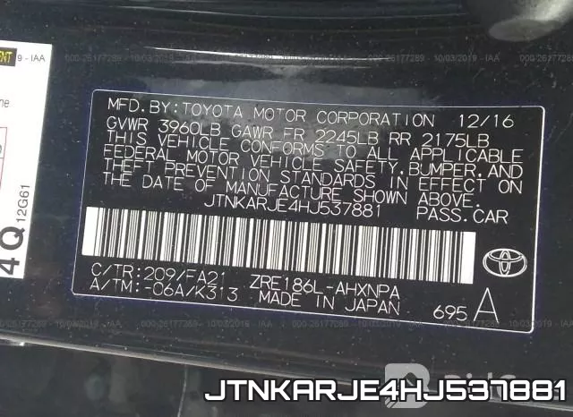 JTNKARJE4HJ537881 фото 10