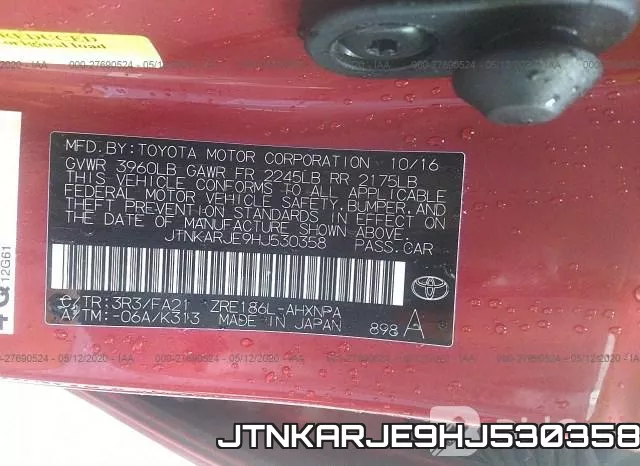 JTNKARJE9HJ530358 фото 10