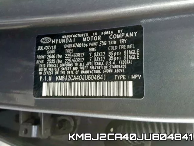KM8J2CA40JU804841 фото 2