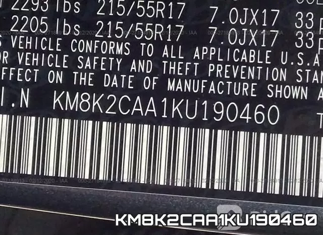 KM8K2CAA1KU190460 фото 10