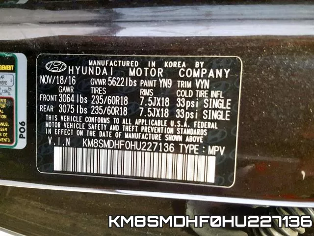 KM8SMDHF0HU227136 фото 2