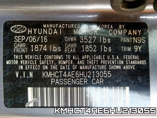 KMHCT4AE6HU213055 фото 2