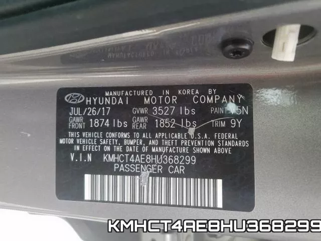 KMHCT4AE8HU368299 фото 2