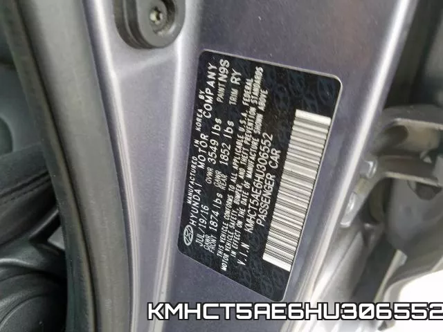 KMHCT5AE6HU306552 фото 2