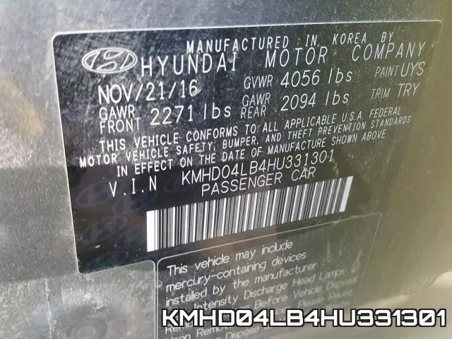 KMHD04LB4HU331301 фото 2