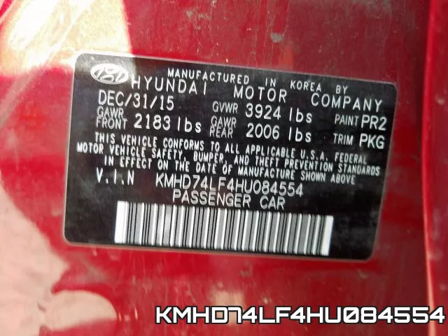 KMHD74LF4HU084554 фото 2