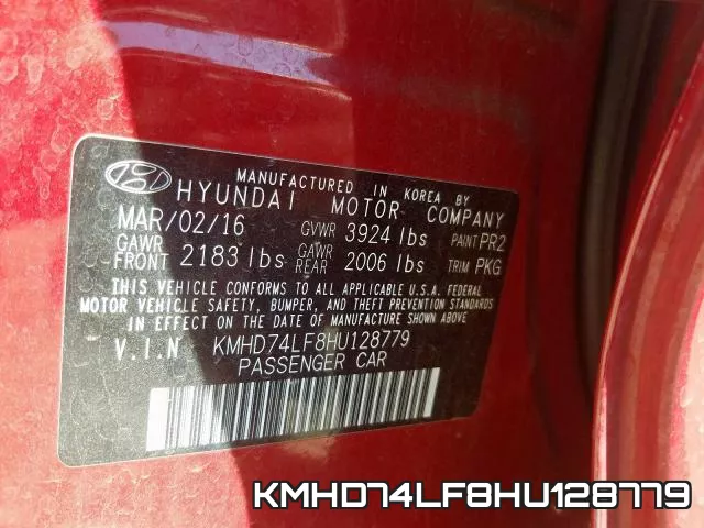 KMHD74LF8HU128779 фото 2