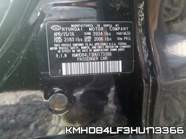 KMHD84LF3HU173366 фото 2