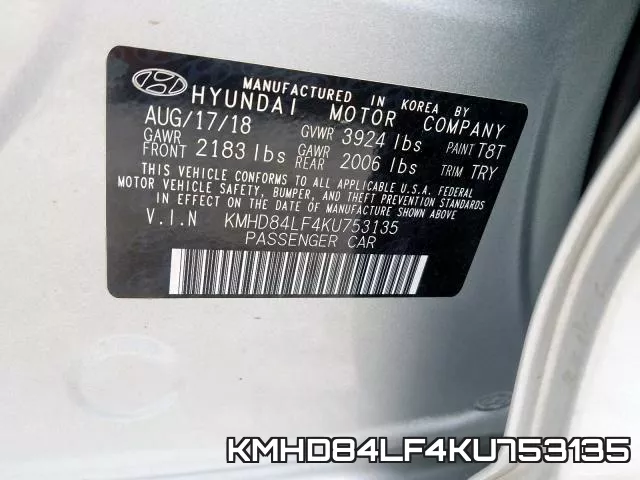 KMHD84LF4KU753135 фото 2