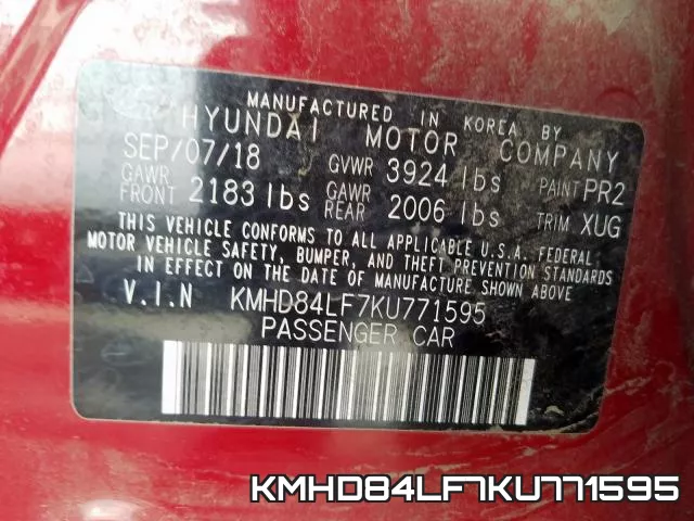 KMHD84LF7KU771595 фото 2