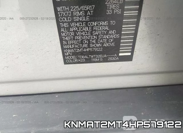 KNMAT2MT4HP579122 фото 10